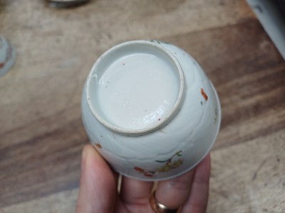 Lot 440 - FIVE CHINESE FAMILLE-ROSE CUPS AND TWO SAUCERS