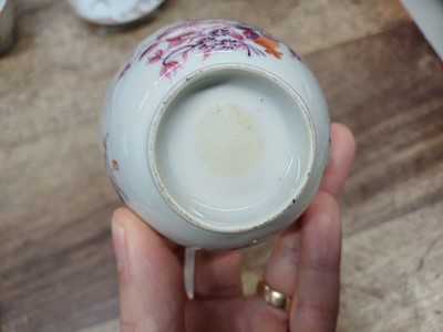 Lot 440 - FIVE CHINESE FAMILLE-ROSE CUPS AND TWO SAUCERS