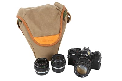 Lot 369 - A Black Olympus OM4 Outfit, inc 55mm f1.2.