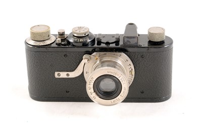 Lot 336 - ANNOUNCE DESCRIPTION CHANGE: Black Leica I circa 1930 & Nickel Elmar Lens.