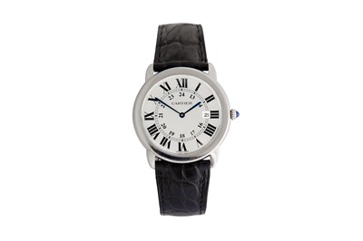 Lot 13 - A GENTS CARTIER RONDE SOLO DRESS WATCH