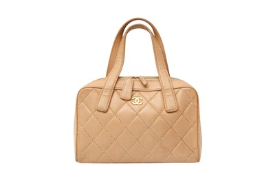 Lot 294 - Chanel Beige Wild Stitch Boston Bag