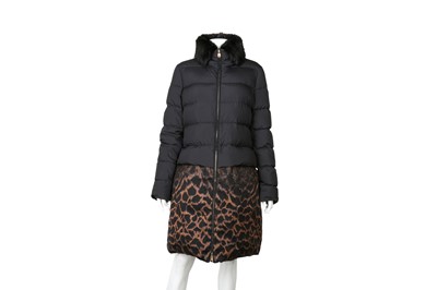 Lot 422 - Salvatore Ferragamo Black Down Padded Coat - Size 44