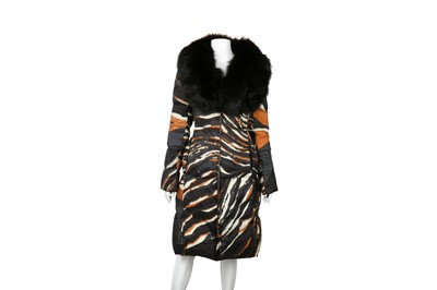 Lot 421 - Roberto Cavalli Print Padded Down Coat - Size 44