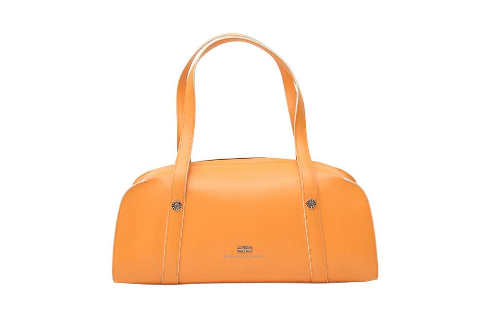 Lot 25 - Balenciaga Orange BB Bowler Bag