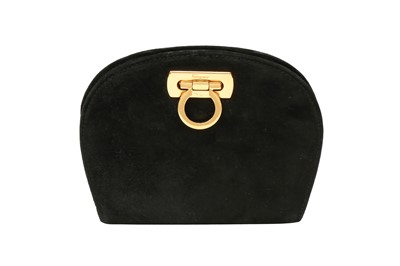 Lot 402 - Salvatore Ferragamo Black Gancini Chain Evening Bag