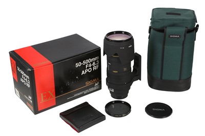 Lot 303 - A Sigma EX APO DG HSM 50-500MM f4-6.3 Zoom Lens, Canon EOS Fit.