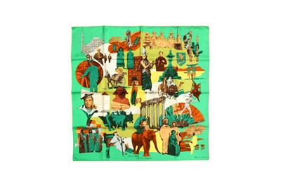 Lot 212 - Hermes 'Pierre Loti Au L'ame Voyageuse' Print Silk Scarf