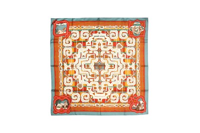 Lot 131 - Hermes 'Esprit Ainou' Print Silk Scarf