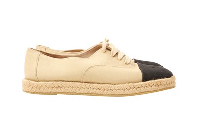 Lot 281 - Chanel Beige CC Espadrille Sneaker