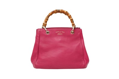 Lot 87 - Gucci Fuchsia Bamboo Shopper Bag