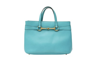 Lot 175 - Gucci Turquoise Medium Bright Bit Tote