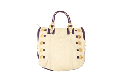 Lot 349 - λ Versace Cream Python Medusa Large Tote