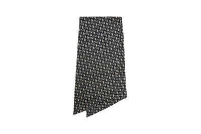 Lot 182 - Christian Dior Navy Silk Oblique Scarf