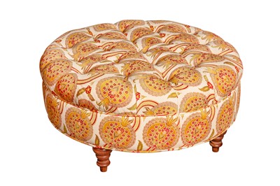 Lot 400 - A CIRCULAR CONTEMPORARY OTTOMAN