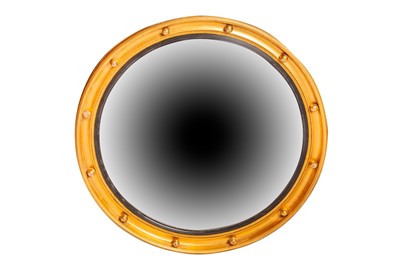 Lot 363 - A REGENCY STYLE CONVEX MIRROR, LATE 19TH CENTURY