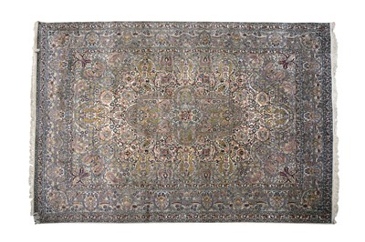 Lot 498 - A FINE SILK INDIAN CARPET