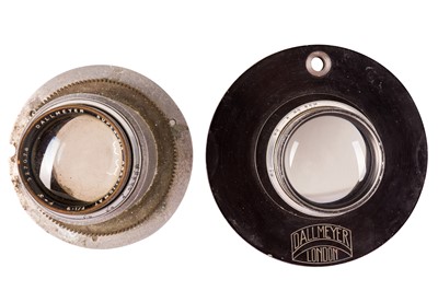 Lot 296 - Two DAMAGED Dallmeyer 3" f/1.9 Super-Six Anastigmat Lenses