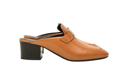 Lot 326 - Hermes Marron Havane Paradis Mules - Size 39
