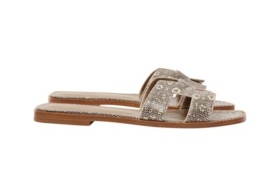 Lot 149 - λ Hermes Ombre Lizard Oran Sandal - Size 38