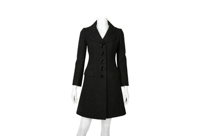 Lot 137 - Dolce & Gabbana Charcoal Wool Short Coat - Size 36