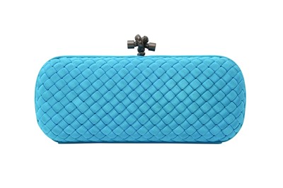 Lot 174 - Bottega Veneta Azure Blue Long Knot Clutch
