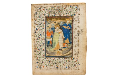 Lot 33 - Illuminated leaves on vellum from a Book of Hours