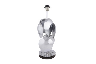 Lot 70 - AN ITALIAN CHROME TABLE LAMP