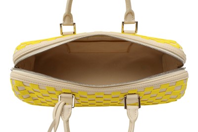 Lot 12 - Louis Vuitton Yellow Damier Cubic East West Speedy Bag