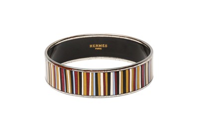 Lot 103 - Hermes Multi Striped Enamel Bangle