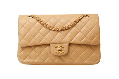 Lot 301 - Chanel Beige Medium Classic Double Flap Bag