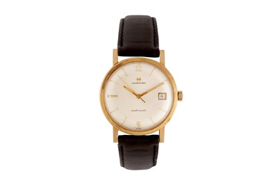 Lot 44 - A GENTS VINTAGE 9K GOLD HAMILTON AUTOMATIC WRISTWATCH