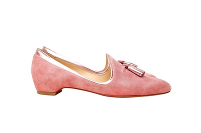 Lot 66 - Christian Louboutin Pink Tassel Smoking Slipper - Size 37