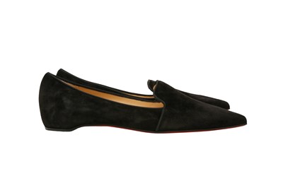 Lot 542 - Christian Louboutin Black Kashasha Pointed Loafer - Size 37