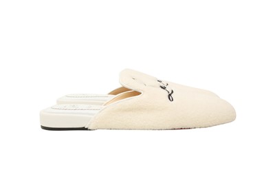 Lot 340 - Christian Louboutin White Coolito Donna Slipper - Size 38