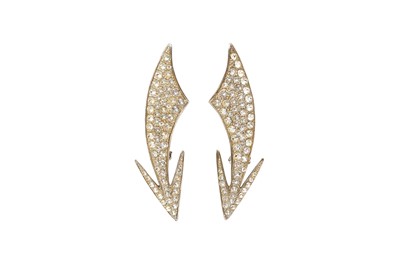 Lot 486 - Saint Laurent Curved Arrow Clip On Earrings
