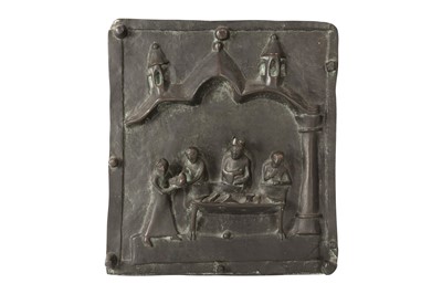 Lot 10 - A BRONZE DOOR PANEL - 'SCENE FROM THE LIFE OF SAN ZENO'
