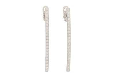 Lot 257 - CARTIER | A DIAMOND 'LANIÈRES' PAIR OF EARRINGS