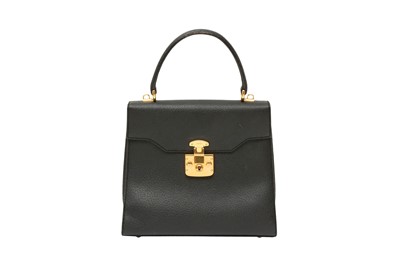 Lot 298 - Gucci Black Lady Lock Top Handle Bag