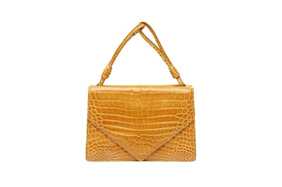 Lot 14 - λ Bottega Veneta Ochre Crocodille Top Handle Bag
