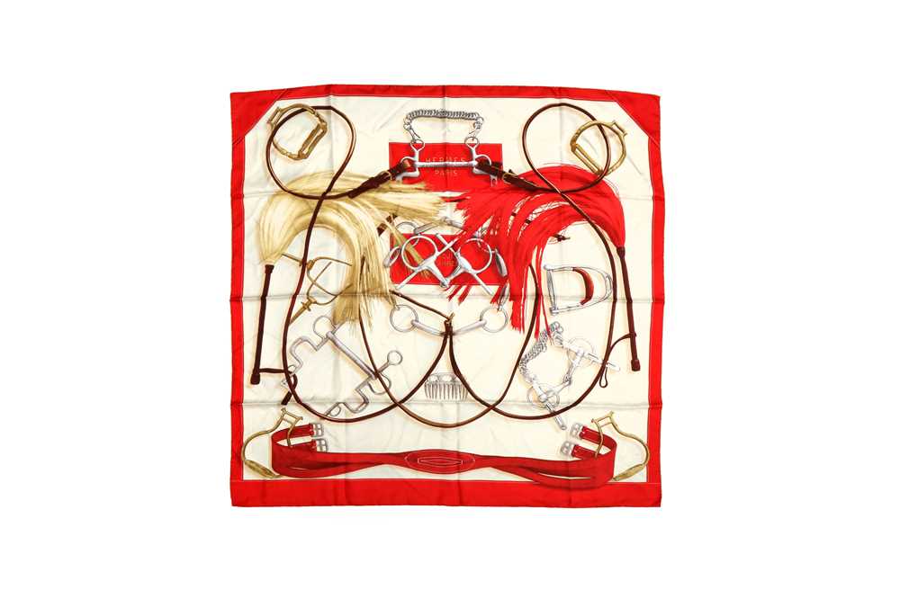 Lot 44 - Hermes 'Projets Carres' Print Silk Scarf