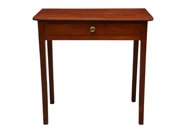 Lot 352 - A GEORGE III STYLE MAHOGANY SINGLE DRAWER SIDE TABLE