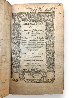 Lot 4 - [Law] Lambard (W.)