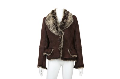 Lot 248 - Gucci Brown Shearling Short Jacket - Size 42