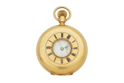 Lot 332 - AN 18CT HALF HUNTER POCKET WATCH