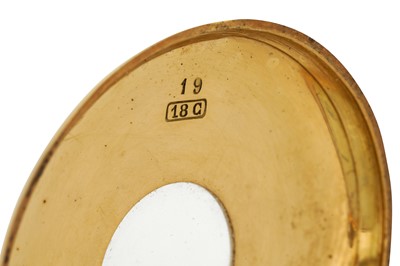 Lot 332 - AN 18CT HALF HUNTER POCKET WATCH