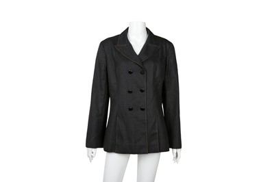 Lot 139 - Chanel Charcoal Grey Wool Herringbone Jacket
