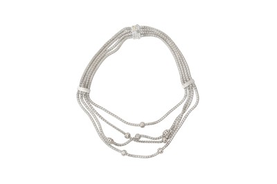 Lot 468 - John Hardy Silver Four Strand Bead Necklace