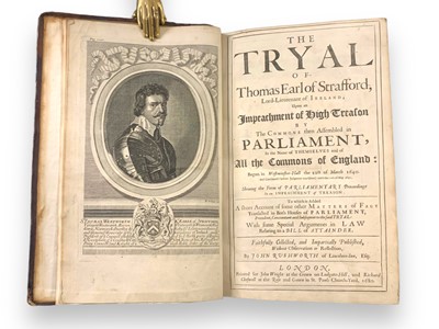 Lot 14 - Rushworth (John) The Tryal of Thomas Earl of Strafford
