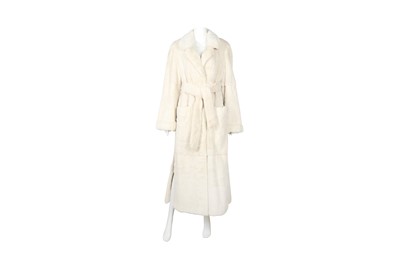 Lot 347 - Wyssbrod Cream Sheared Mink Long Coat